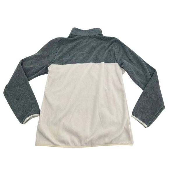 Columbia Women's Grey & Cream Snap Pullover Sweater / Size Medium - Picture 2 of 2